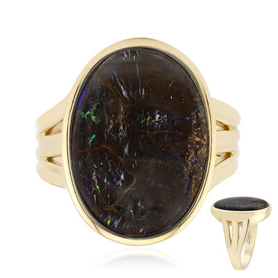 9K Boulder Opal Gold Ring