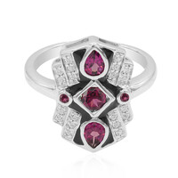 Rhodolite Silver Ring