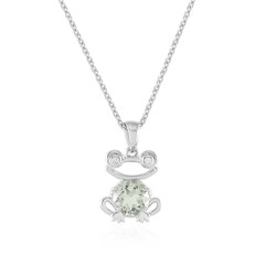 Green Amethyst Silver Necklace