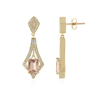 14K AAA Peach Morganite Gold Earrings (de Melo)