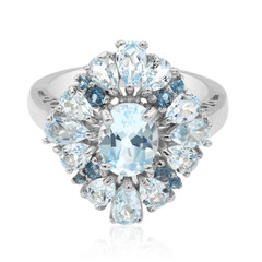 Sky Blue Topaz Silver Ring