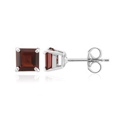 Mozambique Garnet Silver Earrings