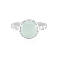 Aqua Chalcedony Silver Ring