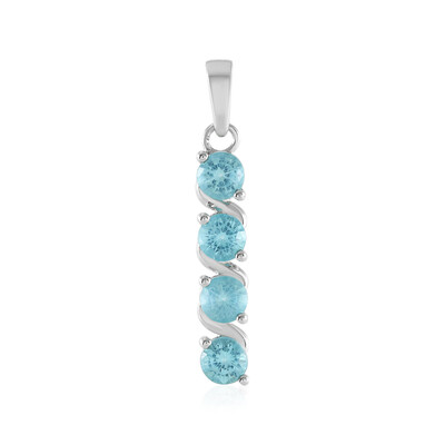 Blue Apatite Silver Pendant