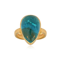 Blue Atacama Opal Silver Ring