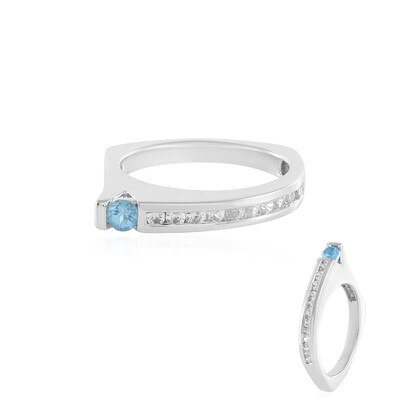 Swiss Blue Topaz Silver Ring