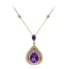 14K Amethyst Gold Necklace (CIRARI)