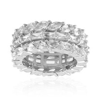 White Topaz Silver Ring