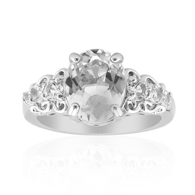 White Topaz Silver Ring