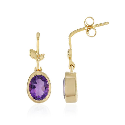 Zambian Amethyst Silver Earrings