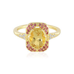 Yellow Beryl Silver Ring