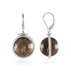 Smoky Quartz Silver Earrings