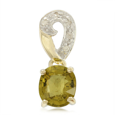 9K Cuprian Tourmaline Gold Pendant