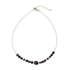 Garnet Stainless Steel Necklace