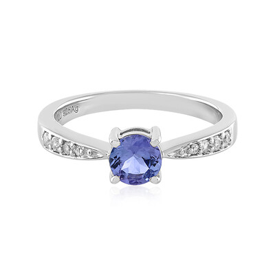 Unheated Tanzanite Silver Ring