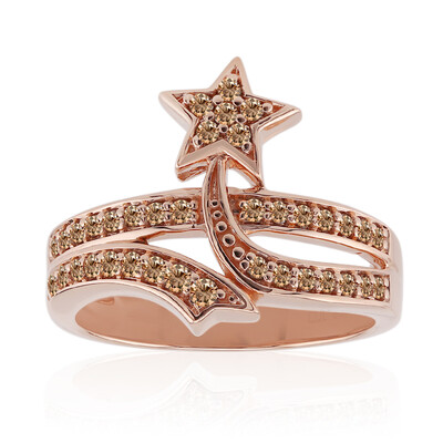 9K SI1 Argyle Rose De France Diamond Gold Ring (Annette)