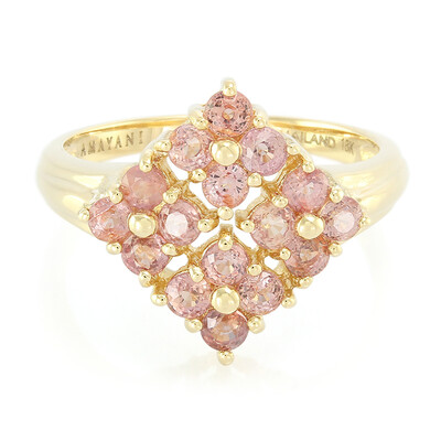 18K Unheated Padparadscha Sapphire Gold Ring (AMAYANI)