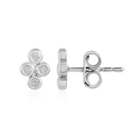 I2 (I) Diamond Silver Earrings