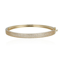 White Topaz Silver Bangle