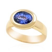 9K AAA Tanzanite Gold Ring (de Melo)