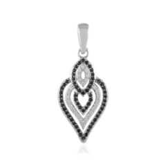 Black Spinel Silver Pendant