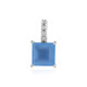 Blue Chalcedony Silver Pendant