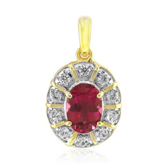 9K Nigerian Rubellite Gold Pendant (Mark Kaufman)