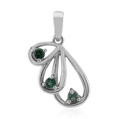 Brazilian Green Tourmaline Silver Pendant