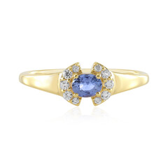 Unheated Ceylon Blue Sapphire Silver Ring