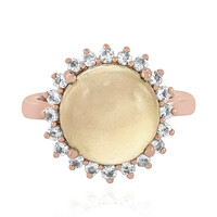 White Moonstone Silver Ring