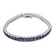 Zambian Amethyst Silver Bracelet