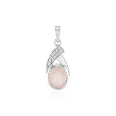 Rose Quartz Silver Pendant