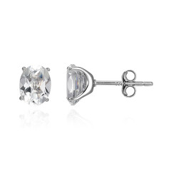 White Topaz Silver Earrings