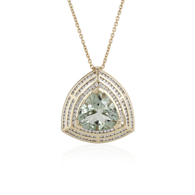 14K Rio Grande Green Amethyst Gold Necklace (de Melo)