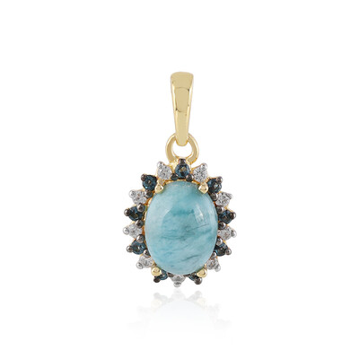 Larimar Silver Pendant