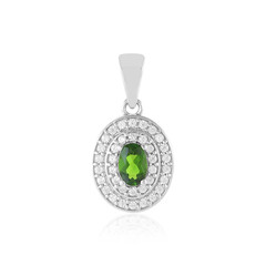 Russian Diopside Silver Pendant