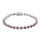 Brazilian Pink Tourmaline Silver Bracelet