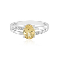 Yellow Beryl Silver Ring