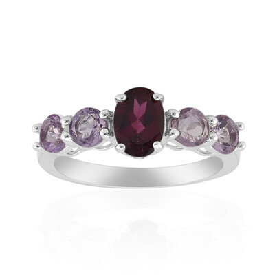 Rhodolite Silver Ring