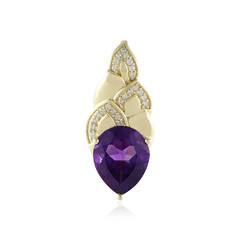 9K Uruguayan Amethyst Gold Pendant (de Melo)