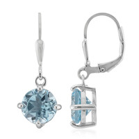 Sky Blue Topaz Silver Earrings