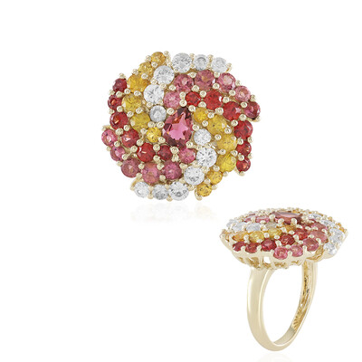 9K Nigerian Pink Tourmaline Gold Ring (Adela Gold)