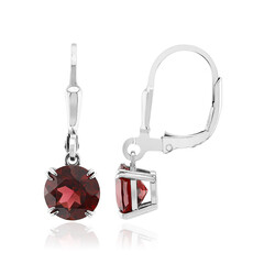 Mozambique Garnet Silver Earrings