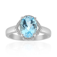 Sky Blue Topaz Silver Ring