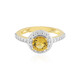 Yellow Beryl Silver Ring