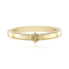 I3 Yellow Diamond Silver Ring