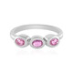 Pink Sapphire Silver Ring