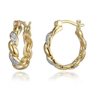 I3 (I) Diamond Brass Earrings (Juwelo Style)