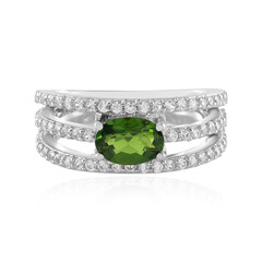 Russian Diopside Silver Ring