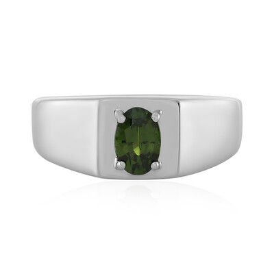 Ceylon Green Zircon Silver Ring